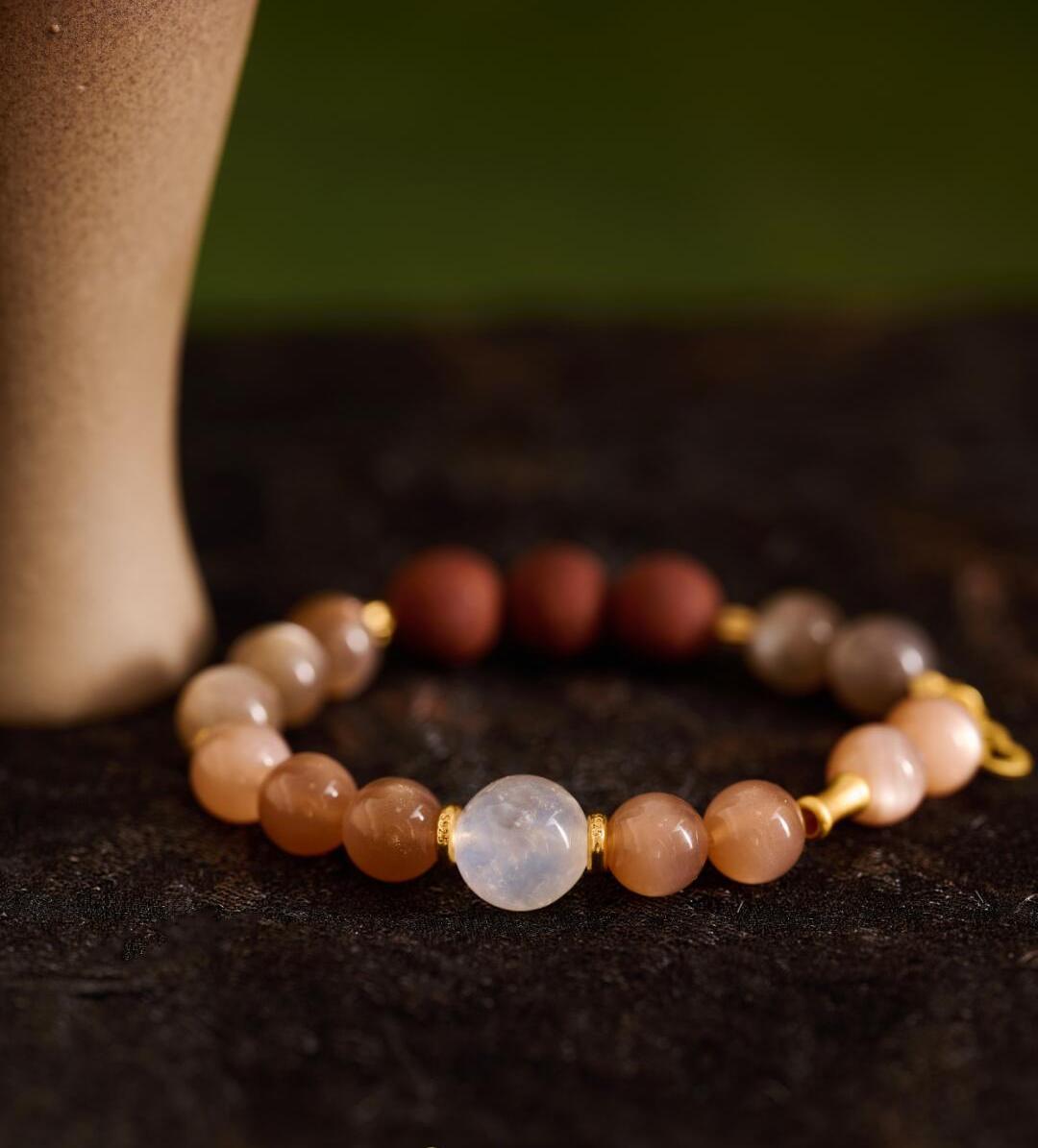 Herbal Crystal Bracelet - Slumbering in Grace (Multi Medicinal Scented Beads)